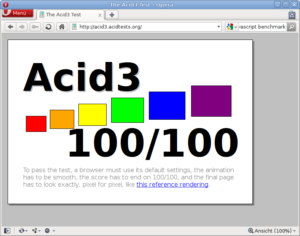  Opera 10.60 besteht den Darstellungstest Acid 3 mit voller Punktzahl.