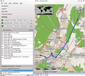 Abbildung 2: Dank Gosmore mit Marble 0.11 möglich: Offline-Routing.