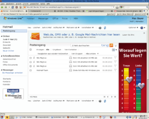Abbildung 2: Hotmails Mailserver verspricht zwar brutto 27 MByte anzunehmen, kommt aber im Test maximal mit 10-MByte-Attachments zurecht.