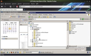 Abbildung 2: Windows-Desktop in der X2go-Session – dank Rdesktop-Login auf einem Windows-Server. Das Browser-Plugin stellt die Sitzung schon dar, die noch fehlende Resizing-Funktionalität ist in Planung.