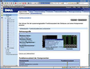 Abbildung 8: Der Chassis Management Controller von Dell sieht zwar etwas weniger professionell aus, bringt aber annähernd die gleichen Funktionen mit.