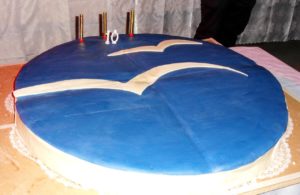 Unter anderem diese riesige Open-Office-Torte versüßte den Teilnehmern den Abend.