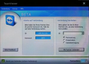 Dem Teamviewer fehlt systembedingt die Maus.