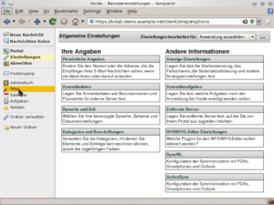Abbildung 2: Jeder Benutzer konfiguriert seine Synchronisations-Einstellungen für Sync ML oder Active Sync im Webmailer. Im Vergleich mit der Konkurrenz lassen die verfügbaren Optionen zu wünschen übrig.