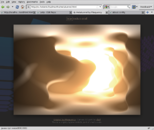 Abbildung 3: Kein Screensaver, sondern ein Browser-Fenster: Dank Open GL ES 2.0 läuft bestehender Open-GL-Code dort teilweise ohne größere Anpassungen.