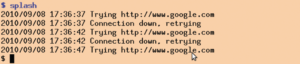 Abbildung 3: Falls keine Netzwerkverbindung besteht, versucht das Skript in Abständen von 5 Sekunden den Google-Server zu erreichen.