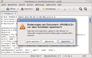 Abbildung 4: Modale Fenster wie diese Nachfrage ziehen per Grab alle Eingaben an sich – das darunter liegende Fenster ist nicht bedienbar.