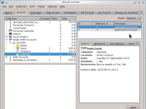 Abbildung 7: Mit der Akonadi-Konsole kommen Entwickler an die Details der gecachten Informationen, zum Beispiel einen Termin aus der Kolab-Groupware.