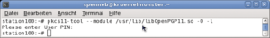 Abbildung 3: Pkcs11tool kann bei Eingabe der PIN auch die Objekte anzeigen.