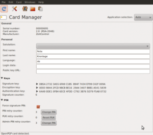 Abbildung 6: Der GNU Privacy Assistant unterstützt den Stick out of the Box.