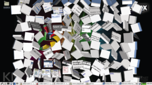 Abbildung 2: Googles Chromium – hier zwar wegen eines bekannten Compiz-Effekts gerade beim Explodieren – funktioniert normalerweise sehr gut.