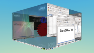 Abbildung 4: Taskmanager der eleganten Sorte – der bekannte transparente Compiz-Würfel gibt jedem Grafikchip einiges zu rechnen.