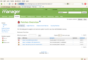 Patch Management im Suse Manager: Alle Server lassen sich gleichzeitig auf den aktuellen Stand bringen.