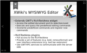 Office-Präsentationen zeigt XWiki 3.0 als Galerie an.
