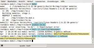Abbildung 2: Die Gegenprobe mit »md5sum« beweist: Der Code aus 
