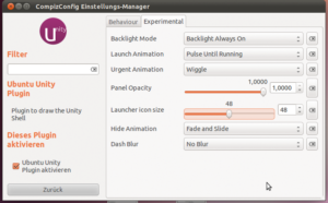 Abbildung 2: Im Compizconfig Settings Manager ist die Größenänderung der Icons eine nützliche Einstellungssache.