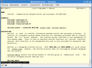 Netlink ermöglicht die Kommunikation von Linux-Kernel und Userspace per Socket.