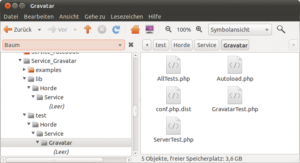 Abbildung 1: Die Verzeichnisstruktur trennt PHP-Bibliothekscode und Tests.
