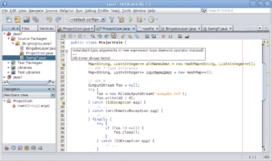 Abbildung 1: Netbeans 7.0 unterstützt alle neuen Features von Java 7, hier gleich im neuen Nimbus-Look.
