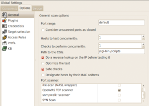 Abbildung 4: Sorgfalt bedarf es bei globalen Einstellungen im Open-VAS-Client.