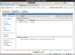 Abbildung 2: Die Amazon Web Services Management Console ist vollständig und bietet auch Links zum Billing und zu den verwandten Produkten wie Cloud-Front.