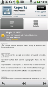 Abbildung 1: Die Nessus-App erlaubt nicht nur den Start von Securityscans, sondern öffnet auch bereits abgeschlossene Reports.
