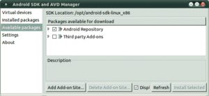 Abbildung 2: Im SDK wählt der Anwender die Android-Version.