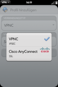 Abbildung 3: Erst seit Version 2.1 kann HPs Palm Pre mit Web OS VPNs konfigurieren.