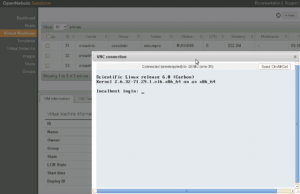 Abbildung 6: Das Sunstone-Web-GUI startet direkt aus dem Browser heraus virtuelle Maschinen. Kontrollieren kann sie der Admin in der eingebauten VNC-Konsole.