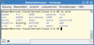 Abbildung 1: Im Verzeichnis &raquo;arch&laquo; des Kernel-Quellcodes finden sich die von Linux unterstützten Architekturen.