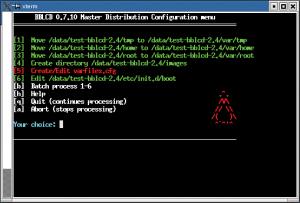 Abbildung 2: Ein Menü mit Farben dank Terminal-Escape-Sequenzen.