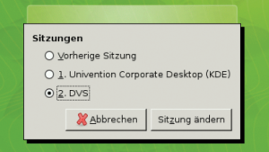 Abbildung 7: Anwendersicht: So sieht die Anmeldung an einer DVS-Sitzung im Thin Client aus.