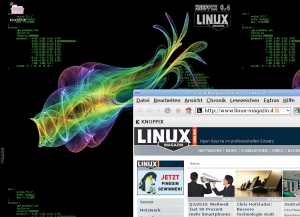 Abbildung 1: 10 Jahre Knoppix: Die Version 6.4 kommt auf ausdrücklichen Wunsch der Benutzer jetzt ganz ohne proprietäre Software aus.