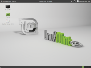 Abbildung 1: Der Senkrechtstarter unter den Distributionen des Jahres 2011 geht in die zwölfte Version: Linux Mint.