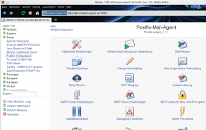 Abbildung 1: Auf den ersten Blick scheint es nichts zu geben, was Webmin nicht kann. Für Mailserver wie Sendmail, Postfix, Courier, Cyrus und Dovecot gibt es eigene Module.