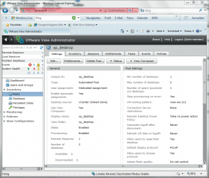 Abbildung 11: Der Browser-basierte VMware View Manager im Einsatz.