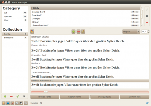 Abbildung 2: Font Manager zeigt vorhandene Schriftarten an, installiert neue und deaktiviert auch solche, die der Anwender nicht länger in den Auswahldialogen von Programmen sehen möchte.