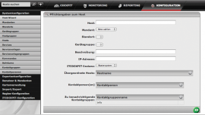 Abbildung 3: Gut im Test funktionierte das Konfigurieren von Nagios-Objekten, hier eines Hosts.