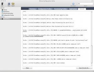Abbildung 3: Apples iPhone Configurator liefert hilfreiche Details für den Verbindungsaufbau.
