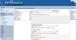 Abbildung 4: Tellmatic bringt zwar viele Funktionen, aber leider auch jede Menge HTML-Darstellungsfehler.
