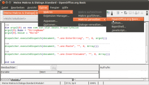 Abbildung 4: Open Office behält den Makro-Recorder bei, den das Libre-Office-Projekt erst einmal als experimentell einstuft und daher hinter einer Option versteckt.