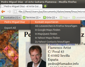 Abbildung 4: Anwendern bietet das Firefox-Plugin Operator komfortablen Zugriff auf die Informationen aus Mikroformaten.