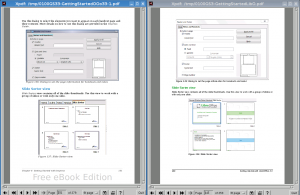 Abbildung 5: Das übergreifende Werk der ODF Authors: Die freien Handbücher zu Version 3.3 von Open Office (links) und Libre Office (rechts) zeigen praktisch den gleichen Inhalt.