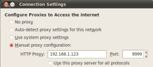 Abbildung 5: Das Firefox-Menü &raquo;Network Settings&laquo; lässt den Browser auf den modifizierenden Proxy zeigen.