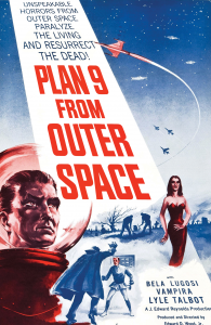 Abbildung 5: Ein Filmplakat von Ed Woods skurrilem Science-Fiction-Film "Plan 9 from outer Space".
