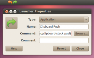 Abbildung 5: Eintragen des Clipboard-Stack auf dem Gnome-Panel.