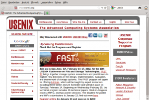 Abbildung 6: Die Webseite der amerikanischen Anwendervereinigung Usenix.