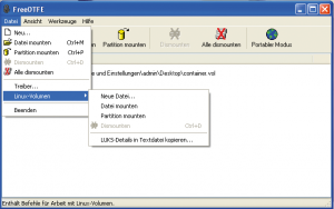 Abbildung 6: Die GPL-Software Free OTFE erlaubt es, mit DM-Crypt verschlüsselte Datenträger unter Windows einzubinden.