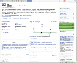 Abbildung 7: Nicht übersichtlich, aber dafür mehr Informationen als jede andere Portalsoftware bietet Launchpad mit dem Versionsbaum, dem News-Bereich, dem Bugtracker, freigegebenen Downloads, der Wissensdatenbank und einem Planungstool.