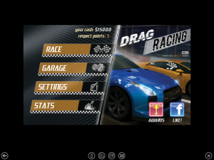 Abbildung 7: Androides Autorennen mit Drag Racing unter Blue Stacks.